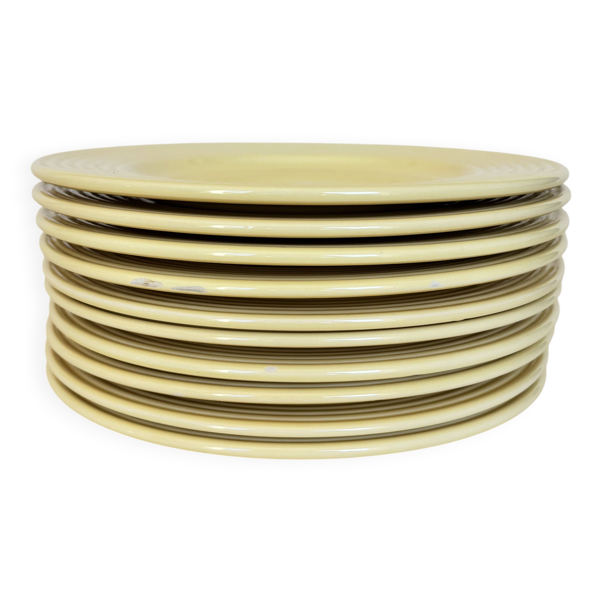Vintage yellow dessert plates