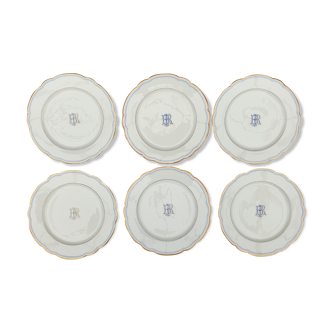 Assiettes porcelaine Hache & Pepin Lehalleur