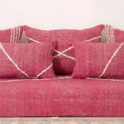 Moroccan cotton pink rug for the floor.