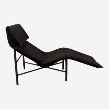 Vintage Skye leather lounge armchair by Tord Björklund for Ikea, 1980