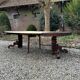 Large oval mahogany dining table from the 19th century Restoration period