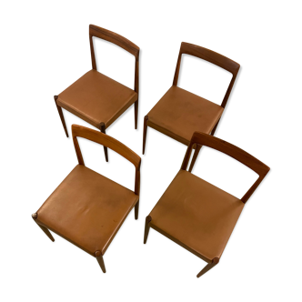 4 chaises de salle à manger du milieu du siècle à palisander