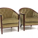 Set of 2 velvet armchairs, Bröderna Anderssons, Sweden, 1960