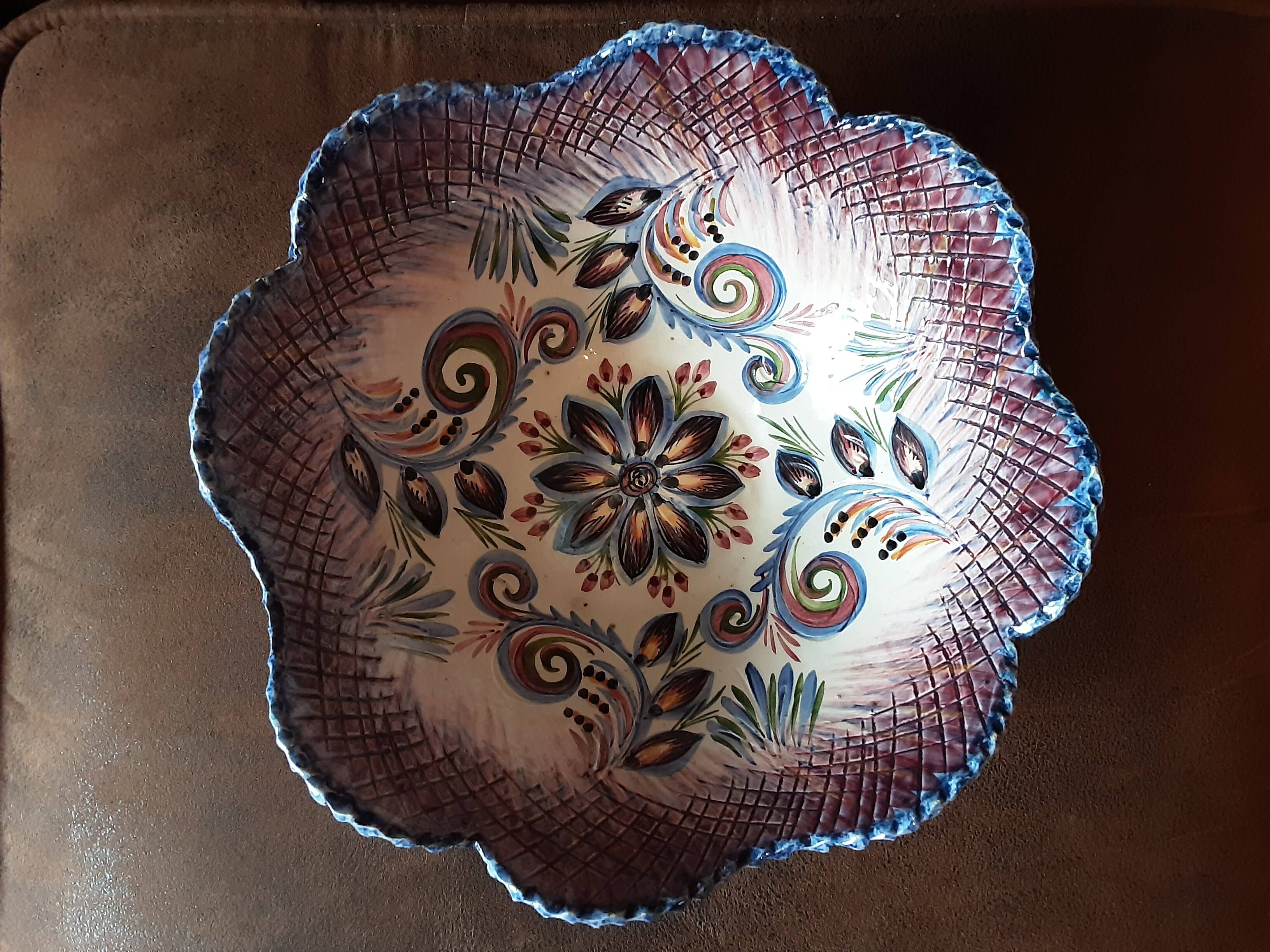 Handmade ceramic salad bowl