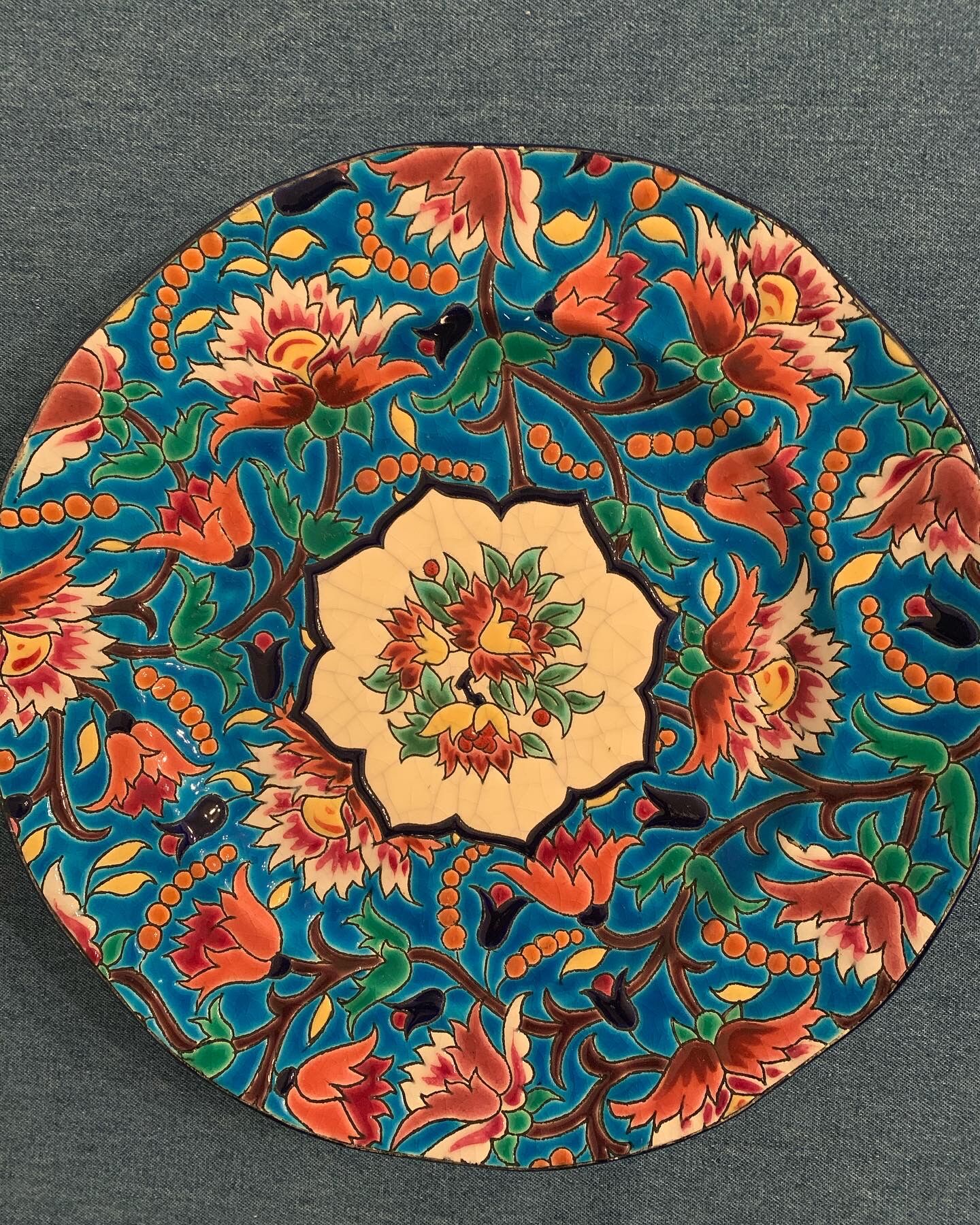 Longwy enamels plate