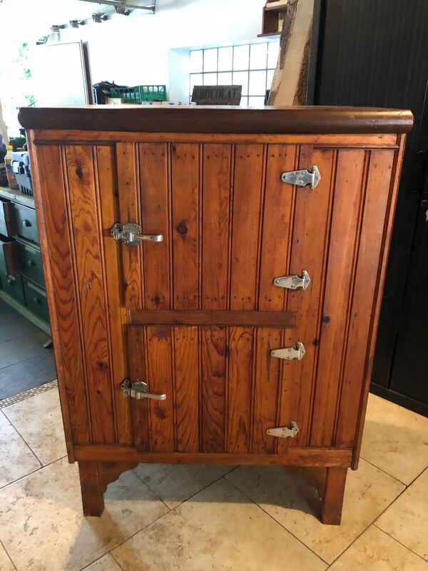 Armoire frigo en bois Vintage