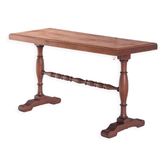 Console ou table d'appoint en bois massif France 1960