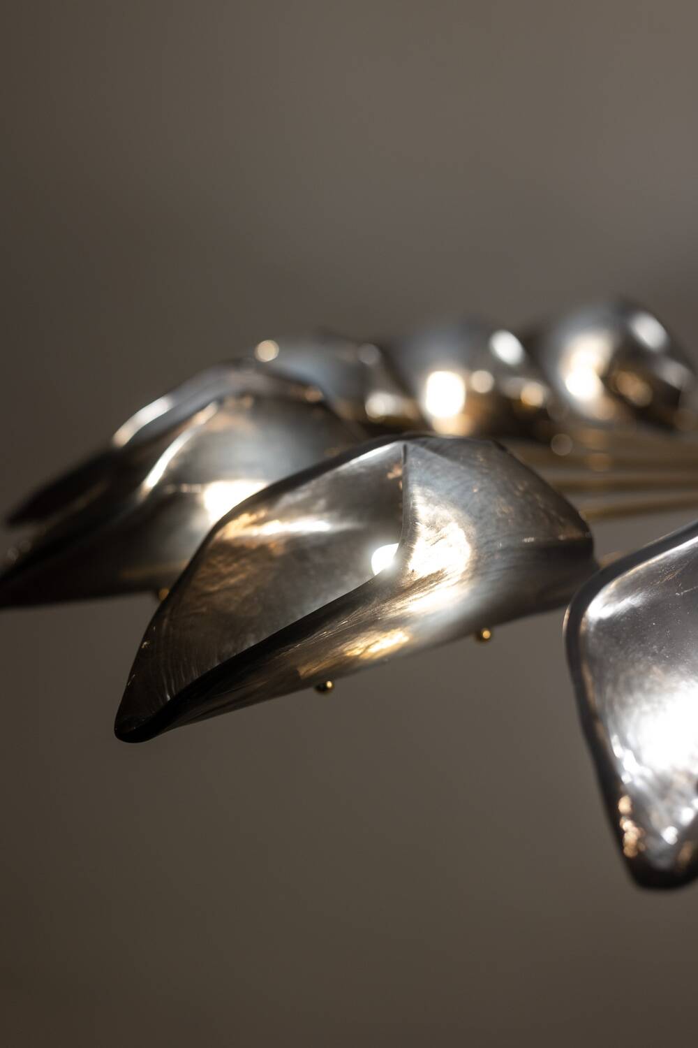 Simone Malachin. Murano glass "star" chandelier. Contemporary.