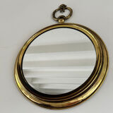 Round brass mirror