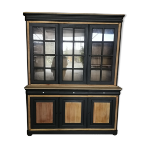 Buffet mérisier avec vitrine
