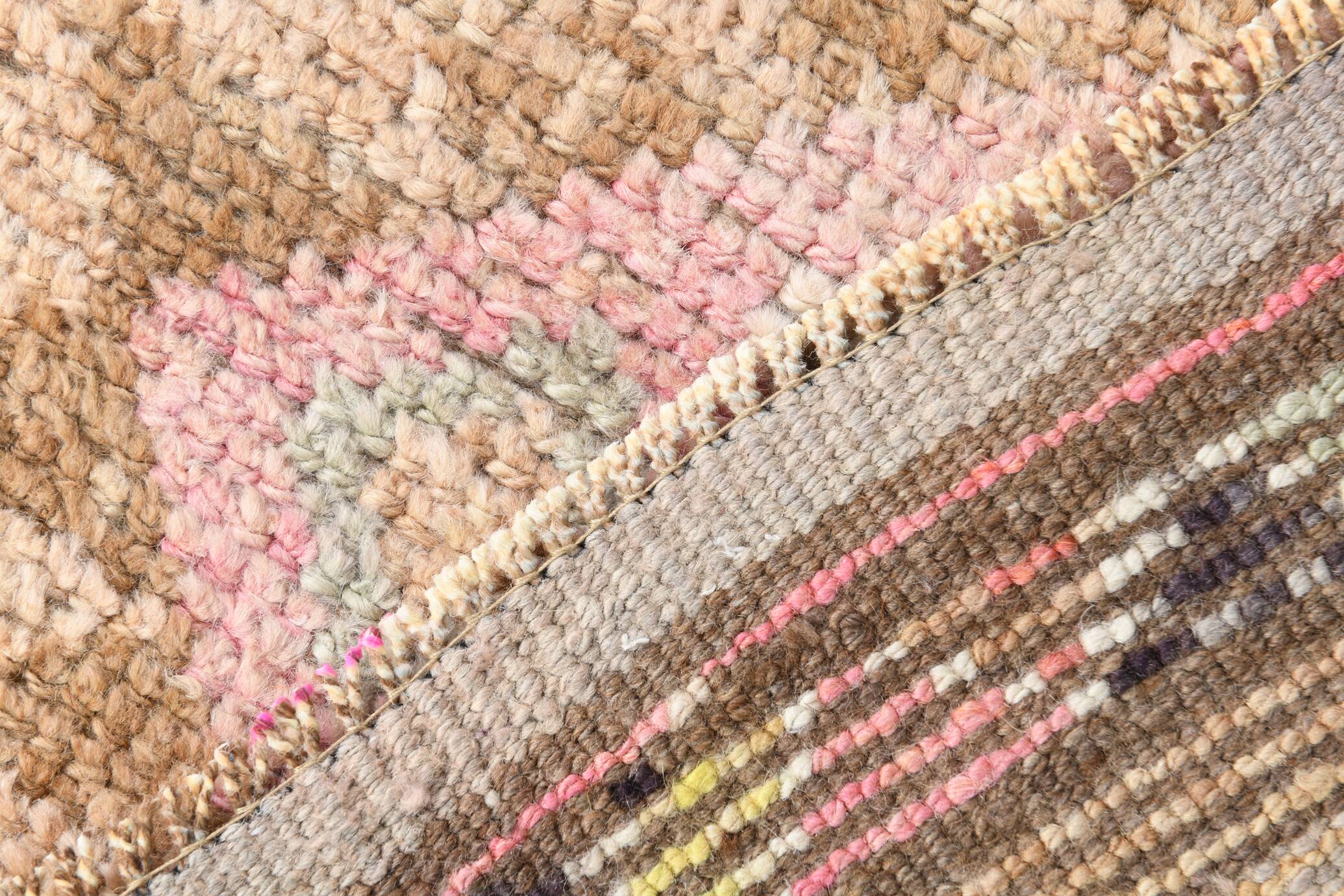3x12 Pink & Cream Turkish Runner Rug, 80x364Cm