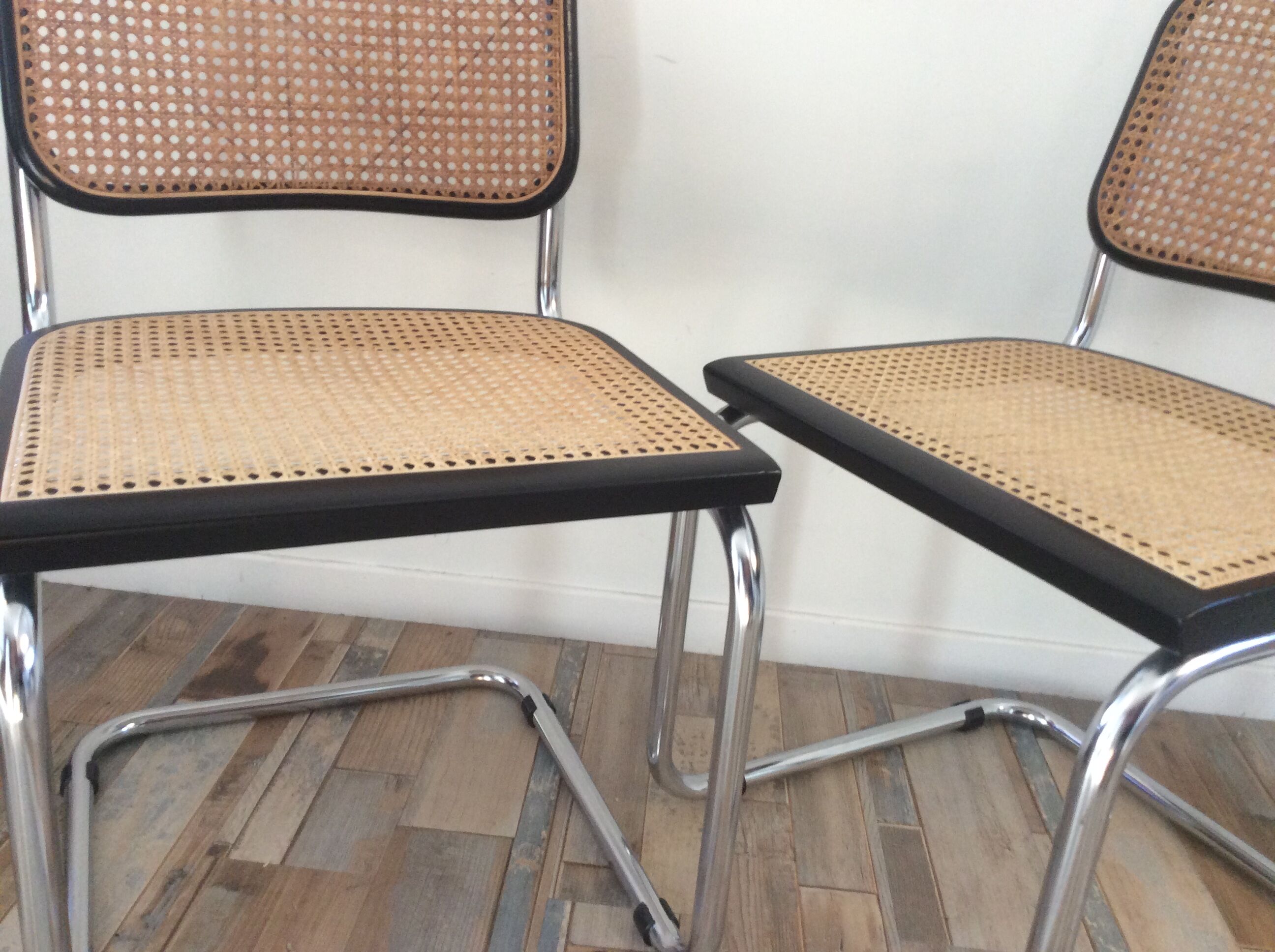Pair of chairs Marcel Breuer Cesca B32