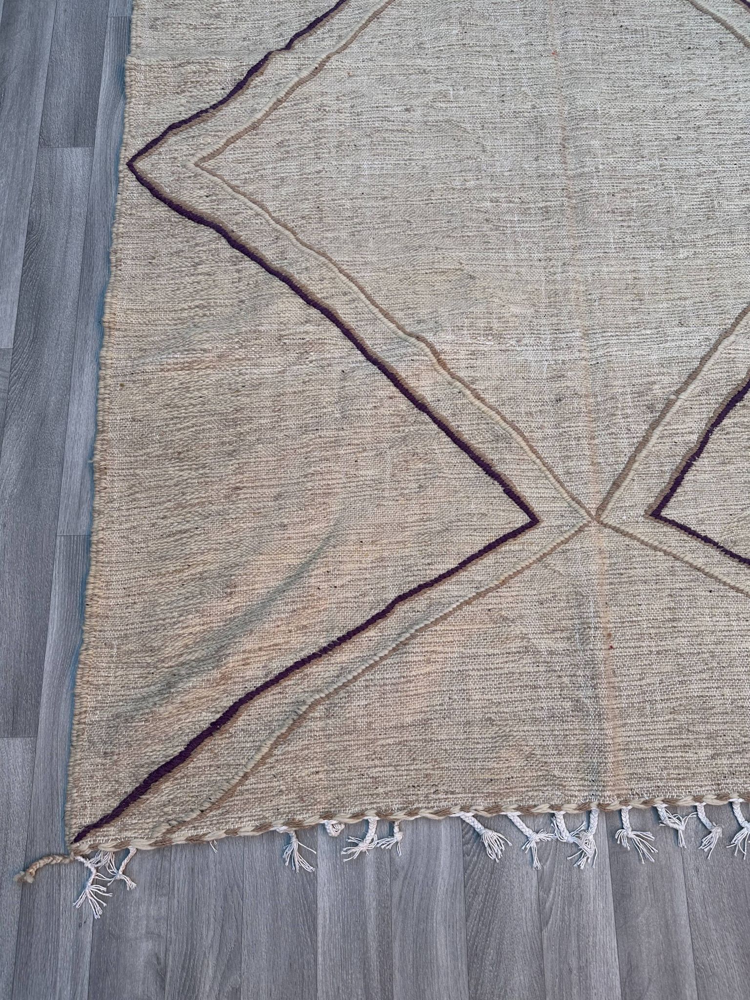 Tapis marocain en laine tissé à la main – Kilim berbère, décoration bohème