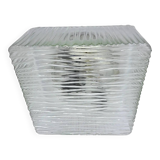 Mid-century glass flush mount or wall light, Czechoslovakia