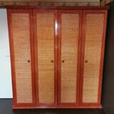 Rattan and bamboo cabinet