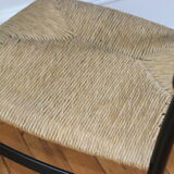 Vintage straw armchair Enrico Delmonte 1960