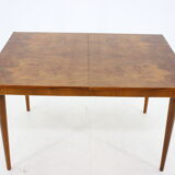 1960s Walnut Extendable Dining Table in Gloss Finish, Czechoslovakia