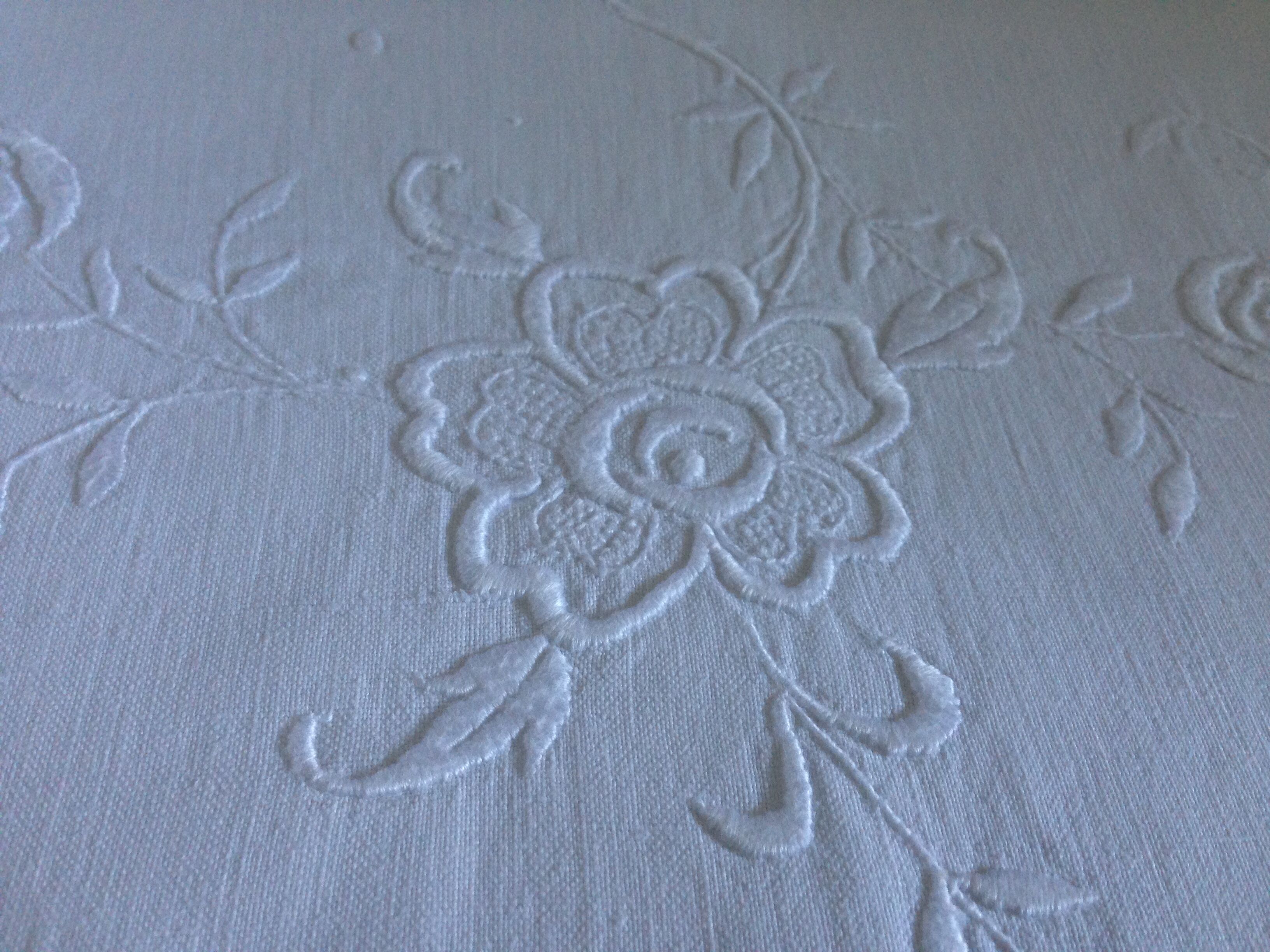 Old sheets embroidered 228 X 340