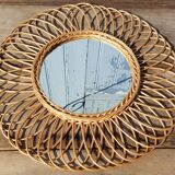 Wicker mirror 49 x 49 cm