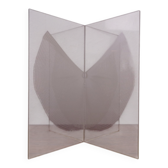 German Wing Object Sculpture in Acrylic Glass by Heinz Mack, 1980