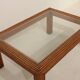Rattan and glass coffee table - 60s/70s