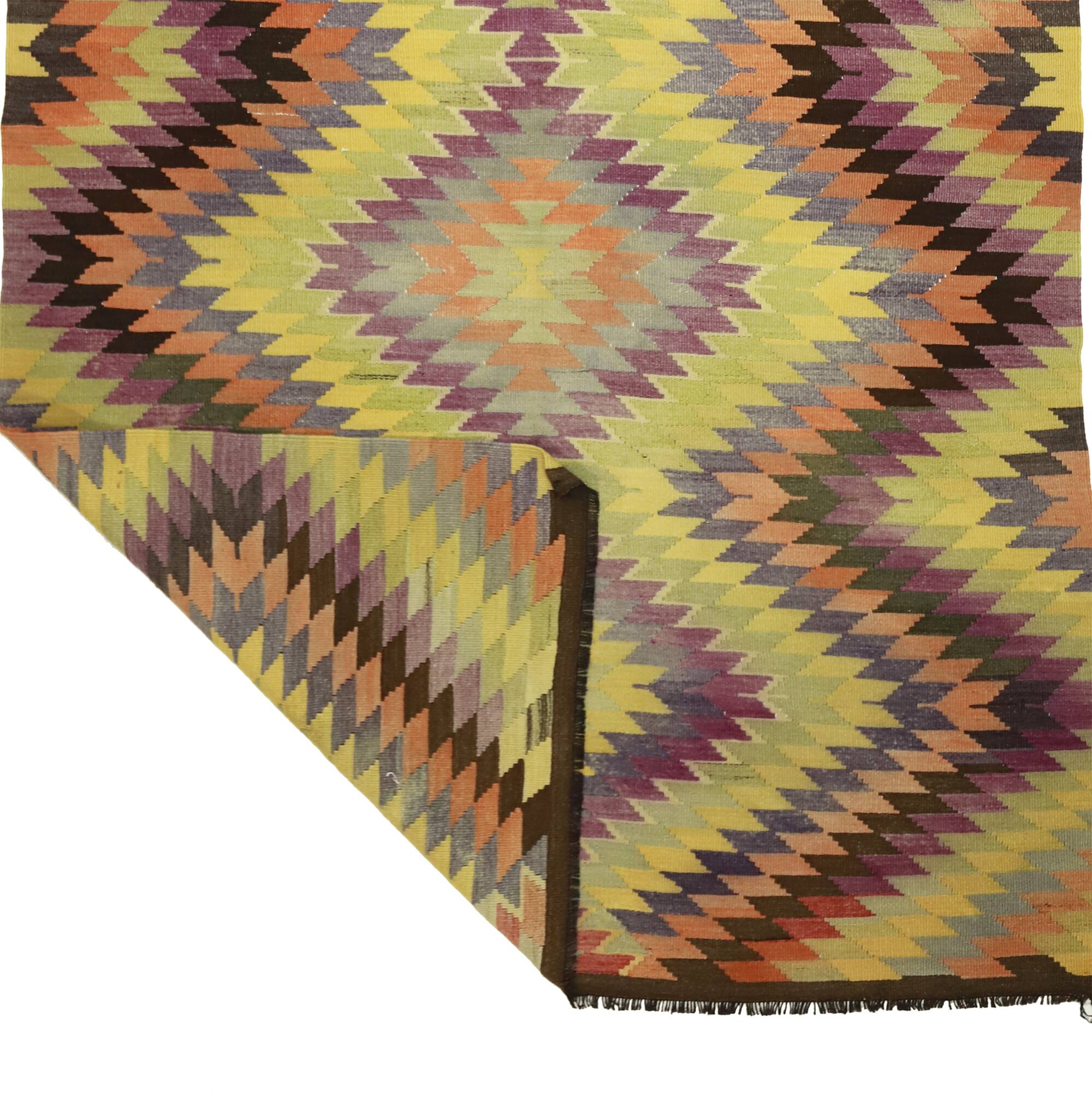 Vintage Turkish Kilim Coloured 163x298 cm Handwoven Bohemian Spirit