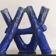 Blue vase ceramic soliflore