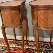 Pair of Louis XV kidney-shaped bedside tables