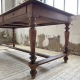 2m walnut drapery farm table