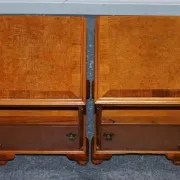 Art Deco Nightstands in Walnut, 1920s, Set of 2