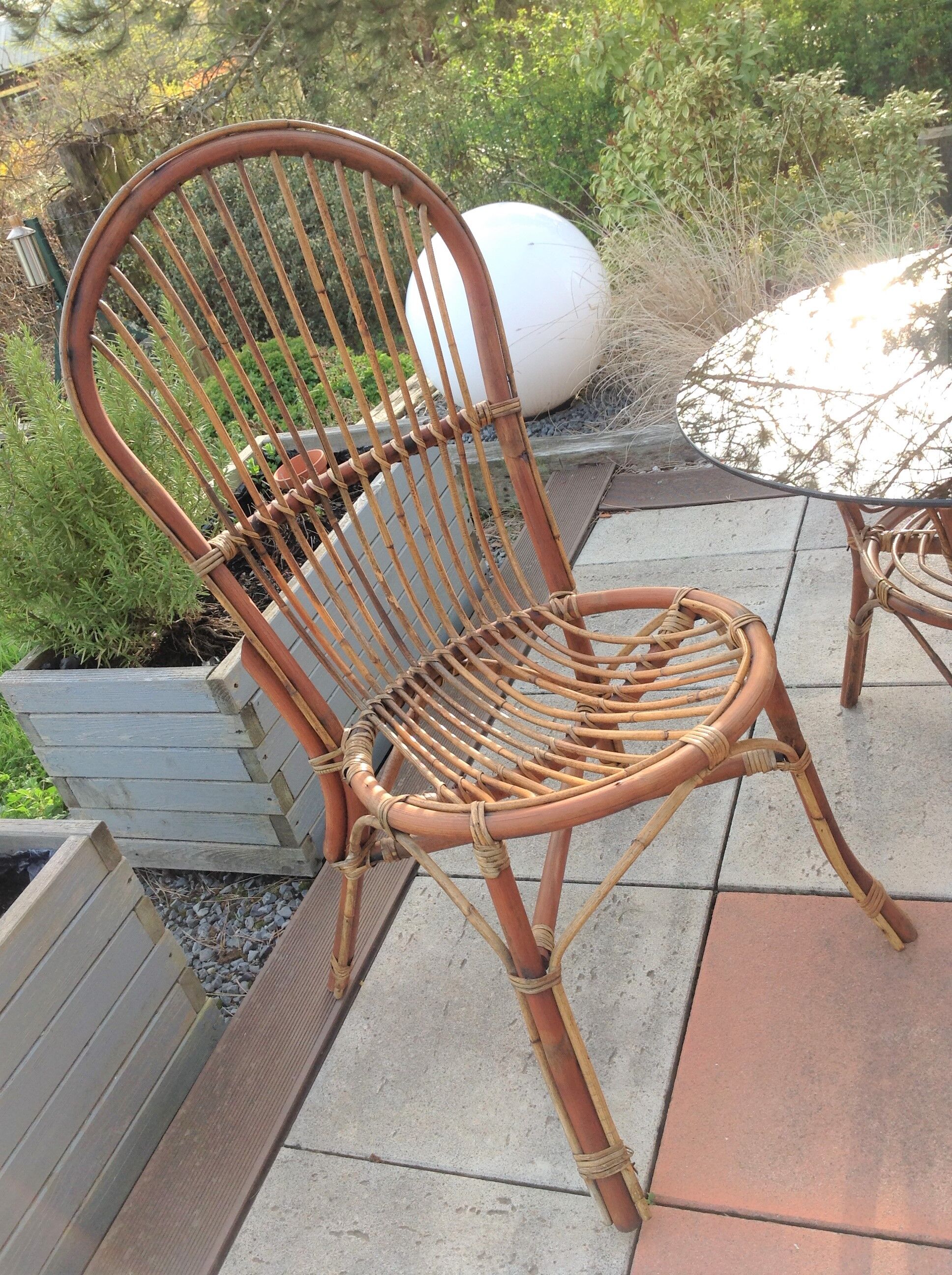 Rattan garden furniture / vintage 60s-70s