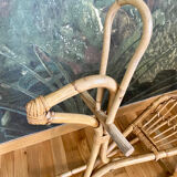 Old rattan rocking horse