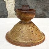 XL raw stoneware candle holder