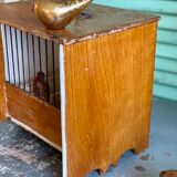 Wooden and steel bird cage