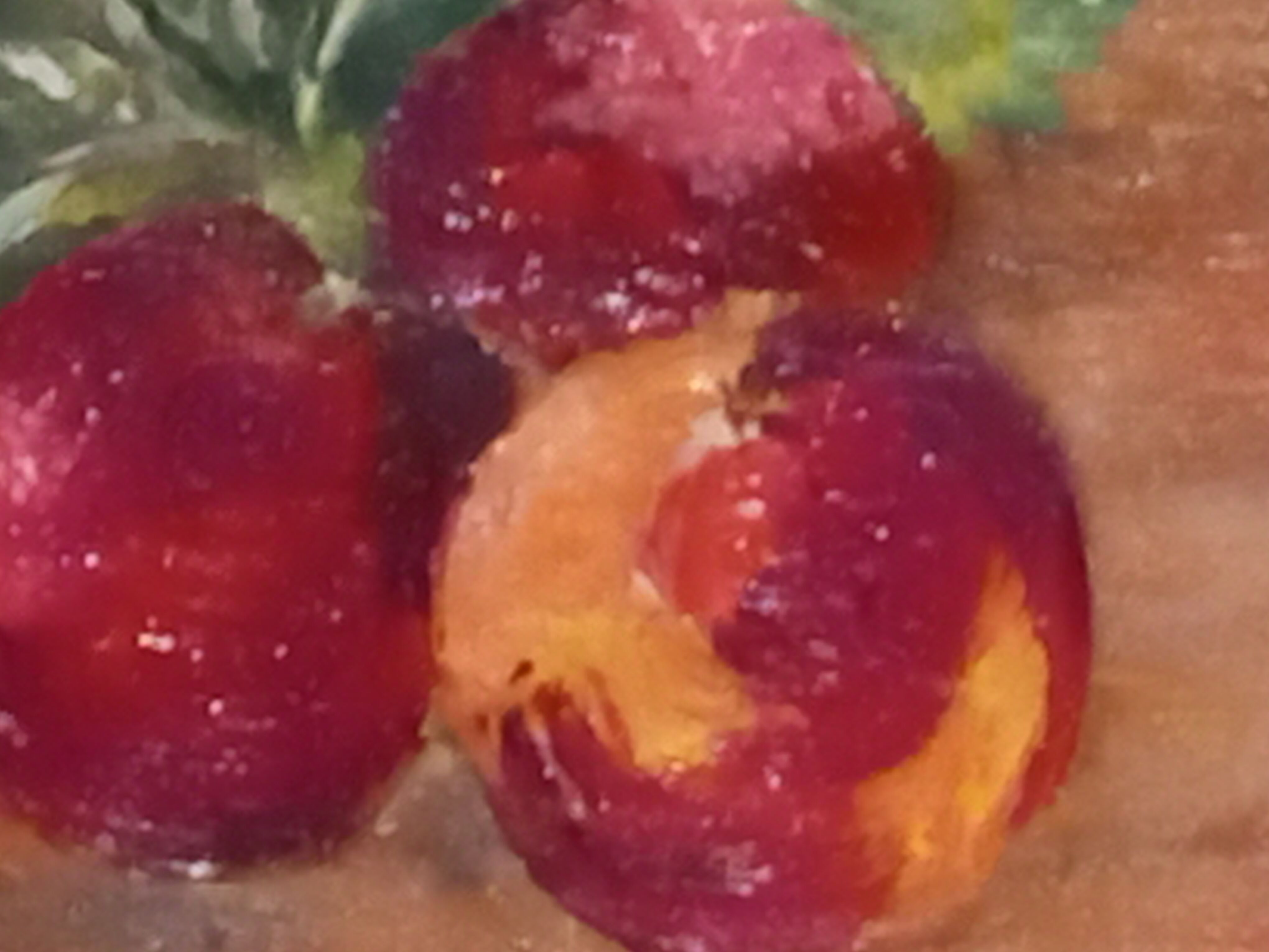 Oil on canvas-still life fruit basket