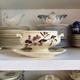 Creil & Montereau brown ironstone sauceboat