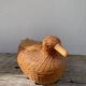 Vintage woven rattan duck box