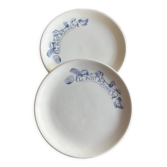 Pair of plates from Le Comptoir de famille Prim'Style breakfast service