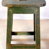 Old Burmese teak workshop stool
