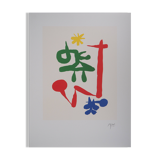 Joan Miro: little girl in the garden - Signed lithograph