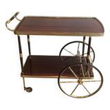 Table roulante en acajou et laiton dans le goût de la Maison Jansen