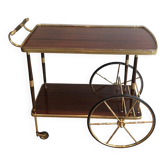 Table roulante en acajou et laiton dans le goût de la Maison Jansen
