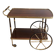 Mahogany and brass rolling table in the style of Maison Jansen.