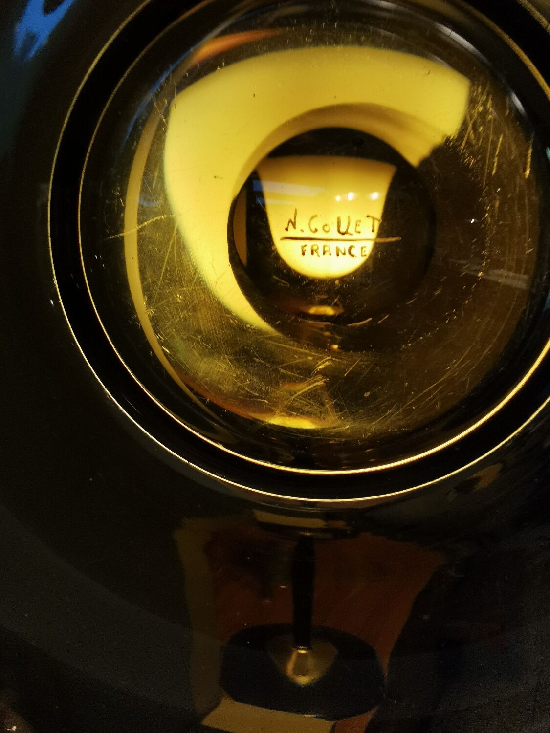 Art Deco glass cup signed N Collet France