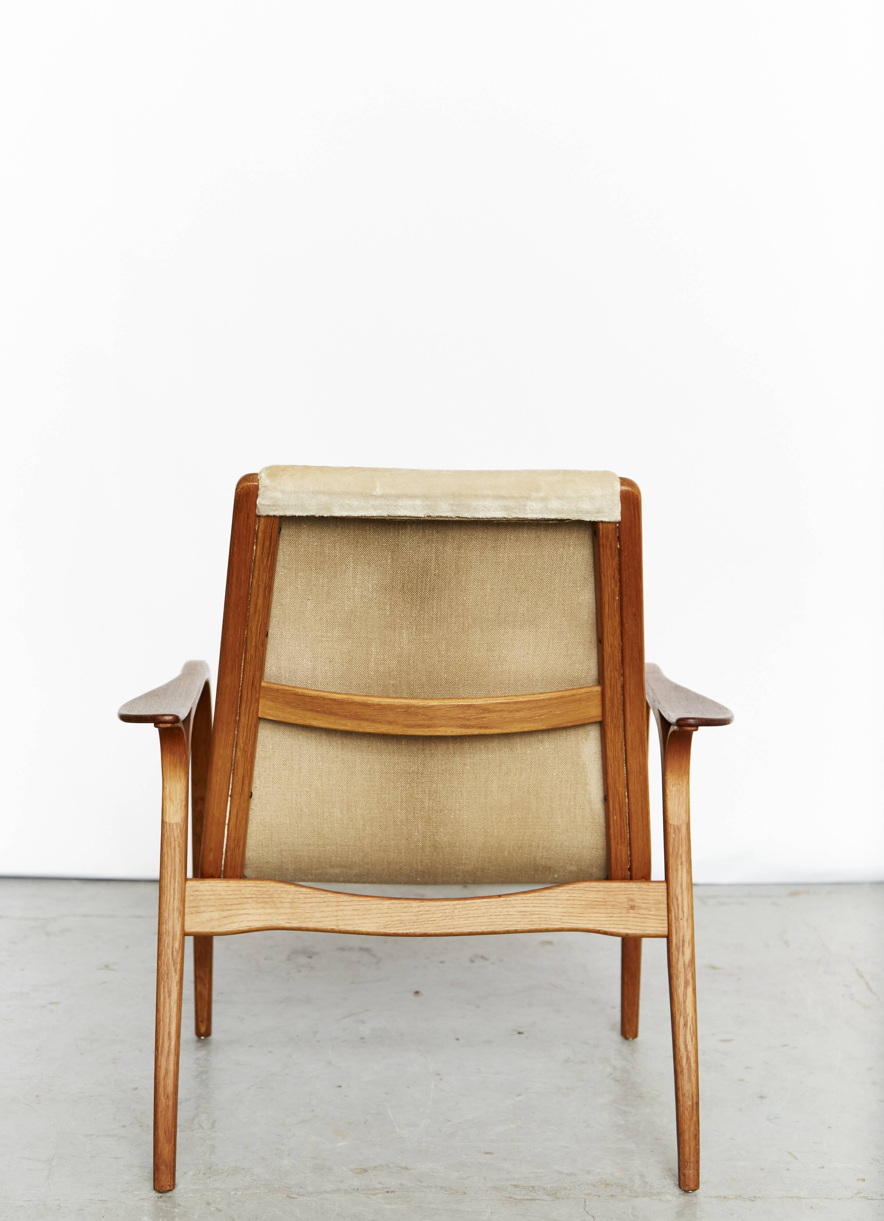 Fauteuil et repose-pieds Lamino par Yngve Ekström pour Swedese