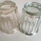Pair of pots to jams in glass fluted on foot early 20th e
