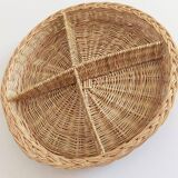 Rustic French Provence Wicker Basket Centerpiece / Vide-Poche – Mid 20th Century