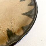 Denbac plate, flame-decorated ceramic