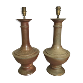 Pair of sandstone lamp
