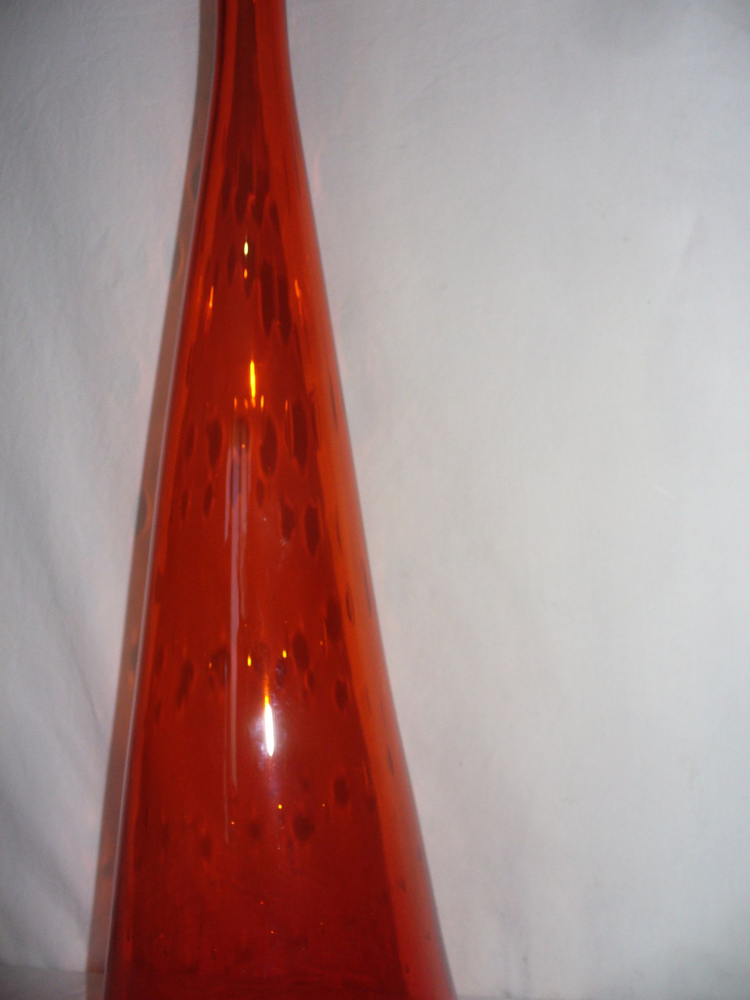 Vase diabolo bullé, Murano des années 60